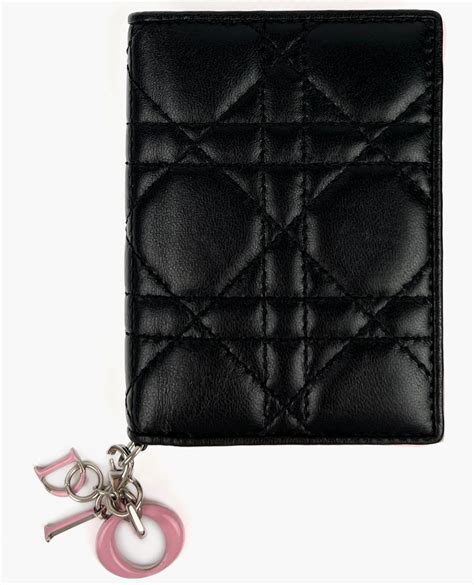 dior keychain card holder|lady dior flap card holder.